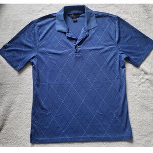 Brooks Brothers Men's Blue Argyle Polo Shirt Short Sleeve Size M EUC